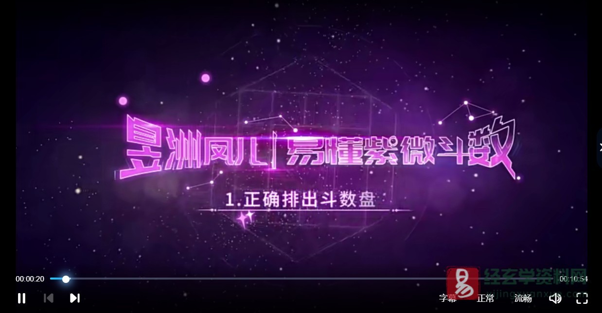 昱洲凤儿：易懂紫微斗数（视频4集+PDF讲义）_易经玄学资料网