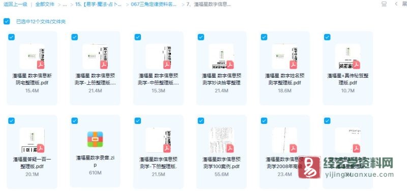 潘福星数字信息预测学、数字姓名预测学电子书资料_易经玄学资料网
