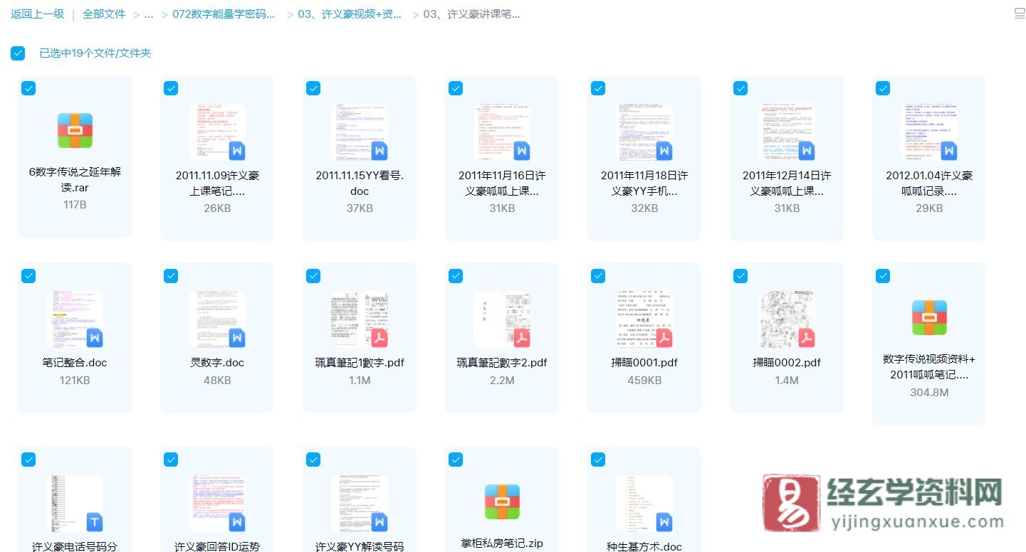 许义豪讲课笔记资料合集（19个文档）_易经玄学资料网