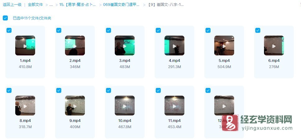 崔国文教授-10月八字线下课程（视频11集）_易经玄学资料网