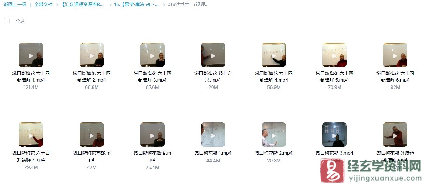 铁书生2013年梅花易数-鐵口梅花斷视频讲座（视频14集）_易经玄学资料网