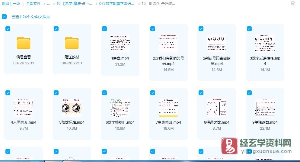 图片[1]_叶鸿生《号码改运》（视频22集+资料）_易经玄学资料网