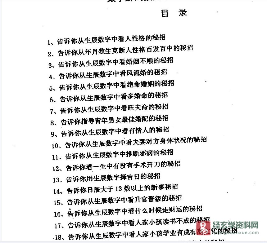 图片[1]_江远明著《数字神断五十绝招》PDF电子书（27页）_易经玄学资料网
