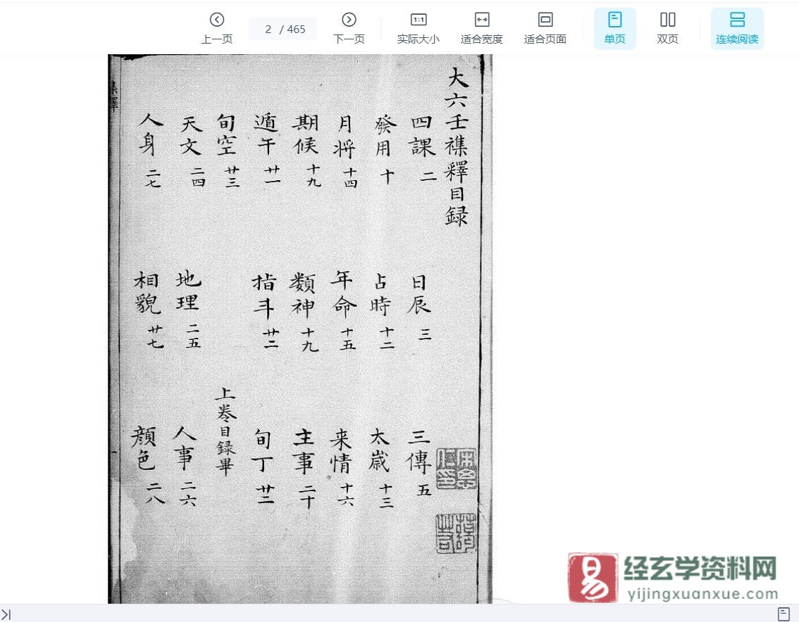 图片[2]_《六壬统宗》古本PDF电子书（465页）_易经玄学资料网