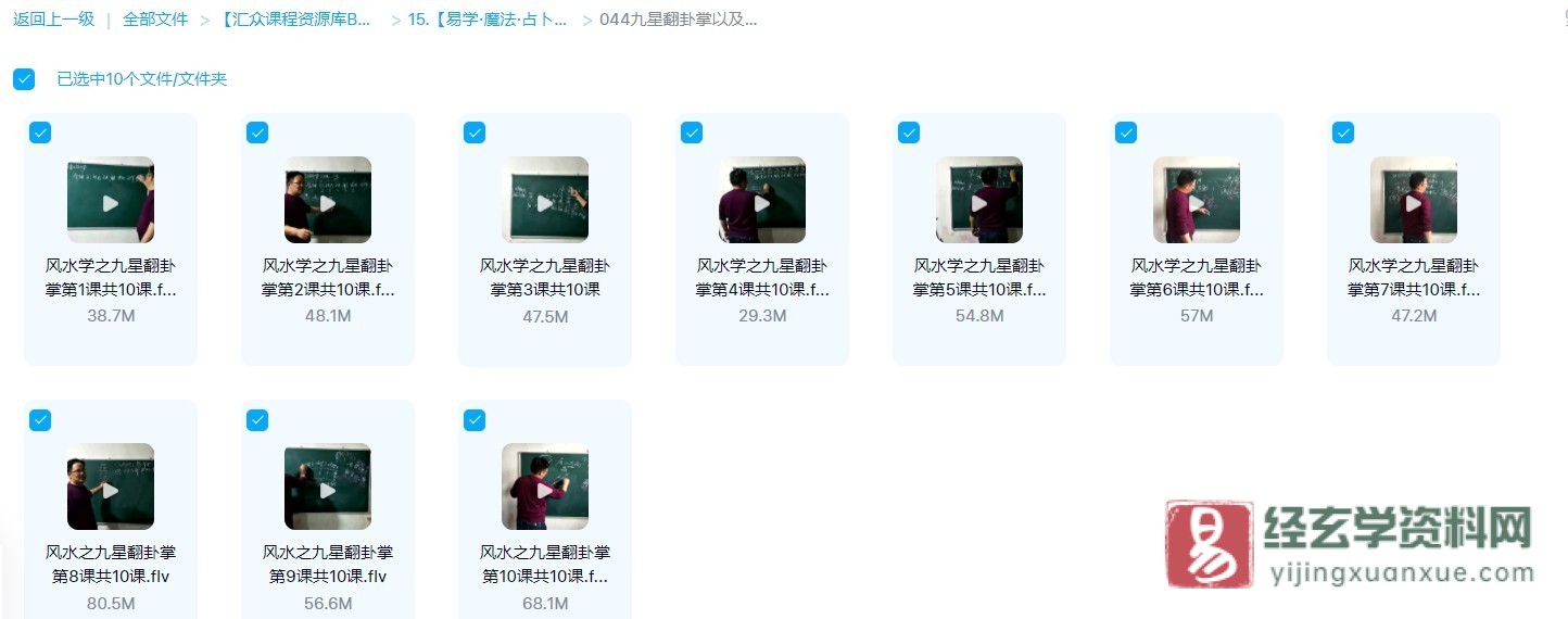 风水之九星翻卦掌以及应用（视频10讲）_易经玄学资料网