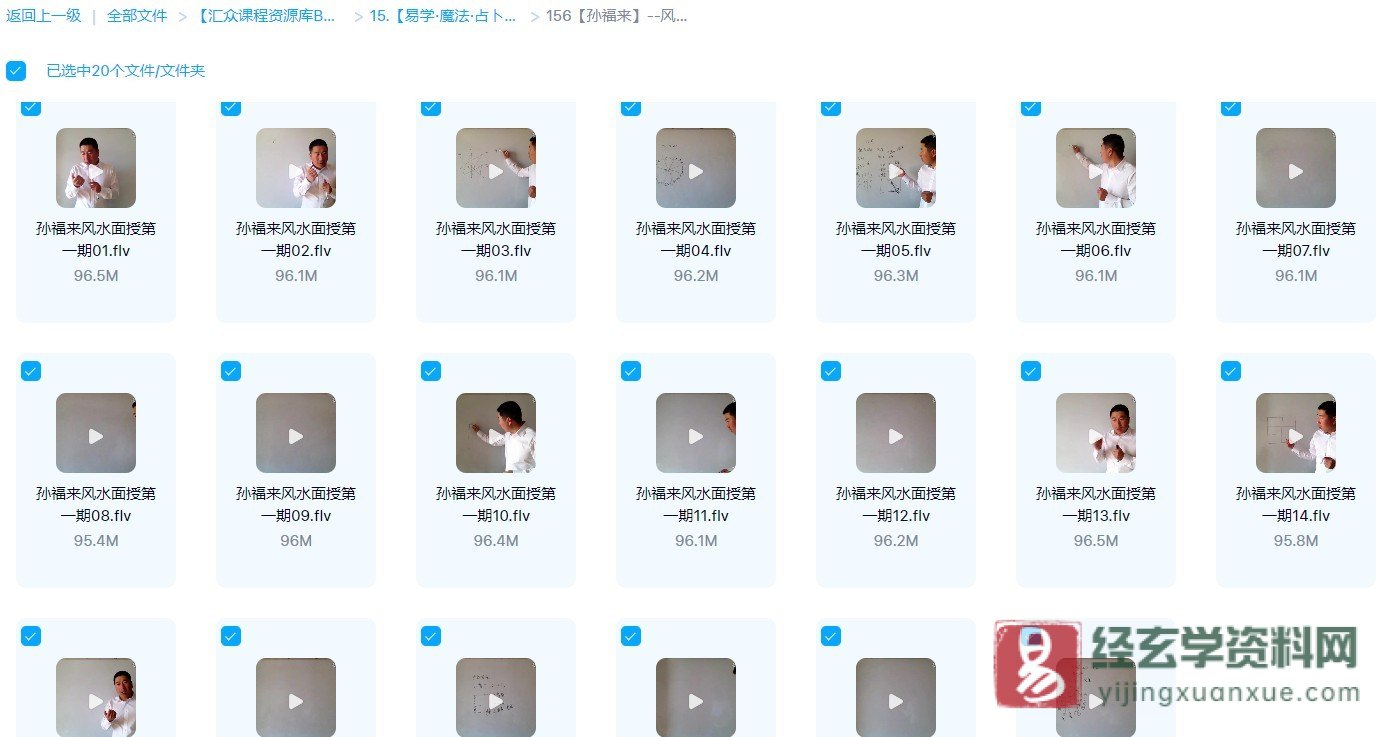 图片[2]_【孙福来】风水面授班第一期课程（视频20讲）_易经玄学资料网
