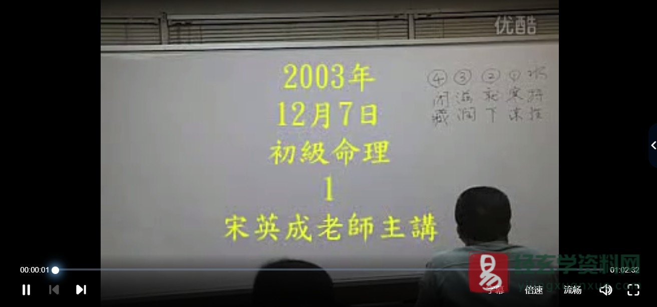 宋英成2003年马来西亚初级命理课程（视频6集）_易经玄学资料网