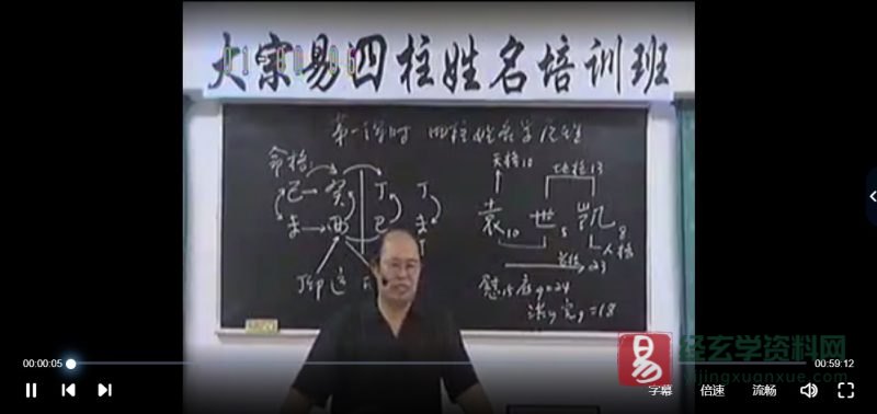 李洪成-四柱姓名学录像_易经玄学资料网