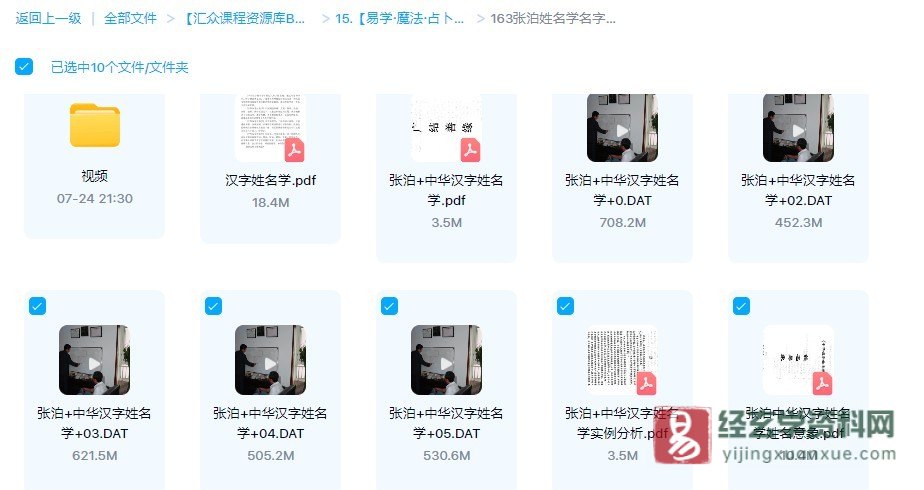 张泊-中华汉字姓名学视频教程（11集视频+PDF讲义）_易经玄学资料网