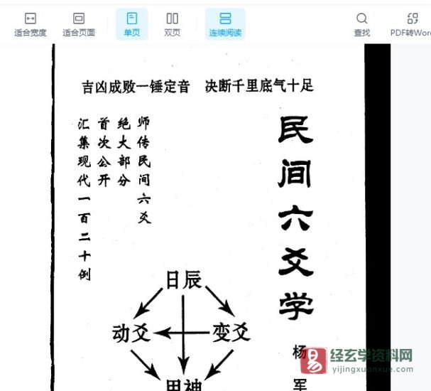 杨军著《民间六爻学》PDF电子书_易经玄学资料网