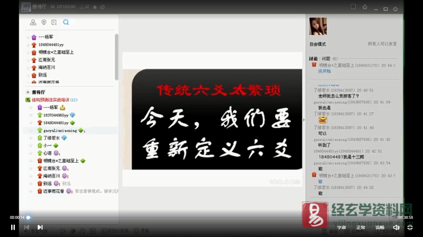 杨军-民间六爻断卦及结构预测学视频讲座（视频12讲）_易经玄学资料网