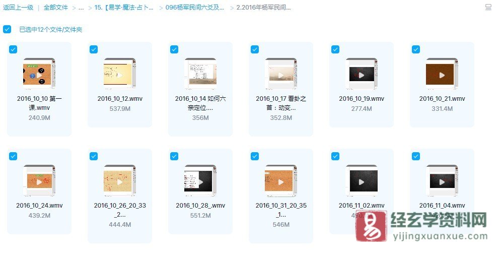 图片[1]_杨军-民间六爻断卦及结构预测学视频讲座（视频12讲）_易经玄学资料网