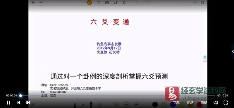 魏杰老师 六爻卦意卦象变通预测法 六爻网授视频教学_易经玄学资料网