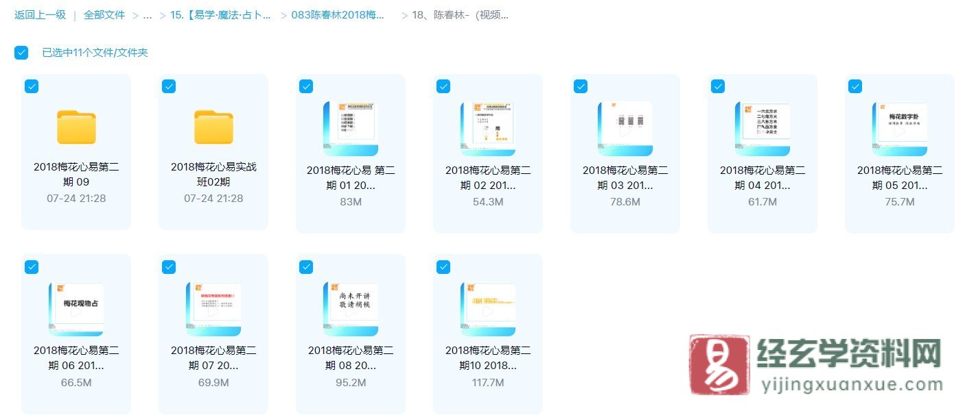 图片[1]_陈春林-2018梅花心易课程（视频10集）_易经玄学资料网