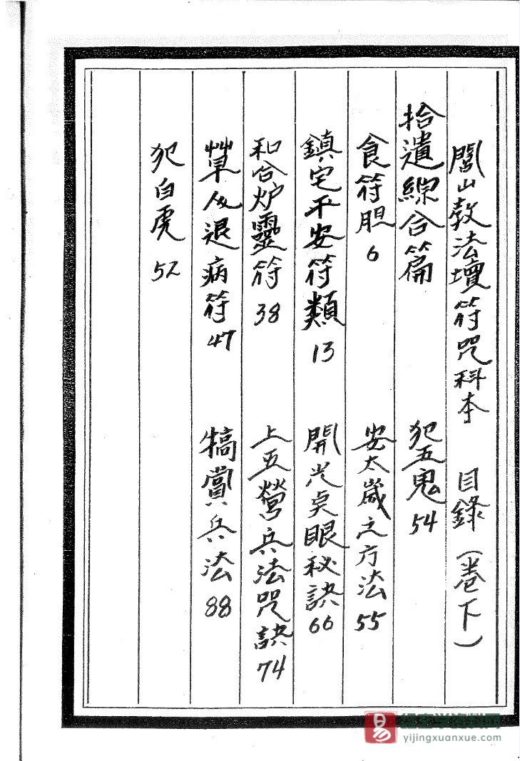 道家古籍《闾山教法术符咒科本》民间手抄本电子书PDF（352页）_易经玄学资料网