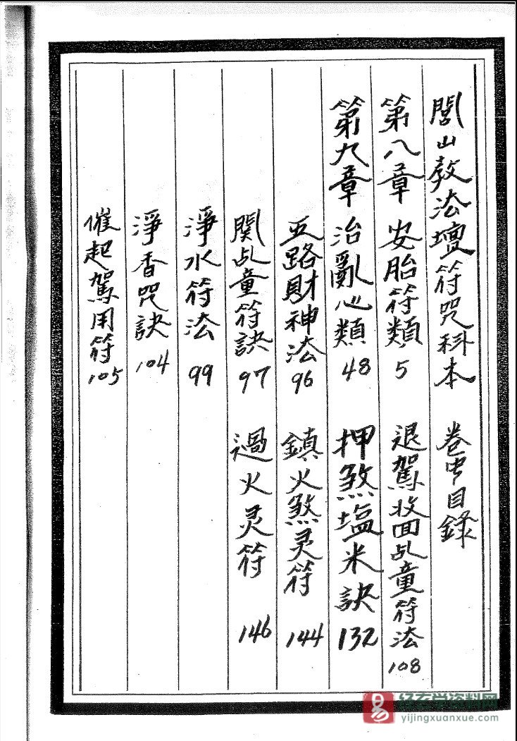 图片[2]_道家古籍《闾山教法术符咒科本》民间手抄本电子书PDF（352页）_易经玄学资料网