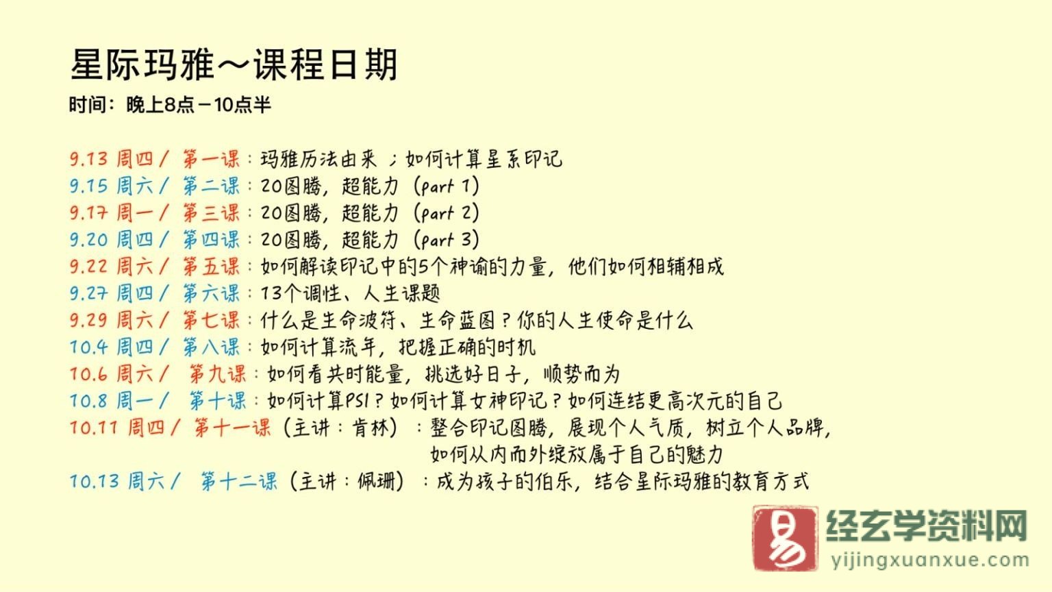 图片[4]_新玛雅历法 陈汶樱-星际玛雅1328历法《发现自己的超能力》课程（视频12讲+教材+讲义）_易经玄学资料网