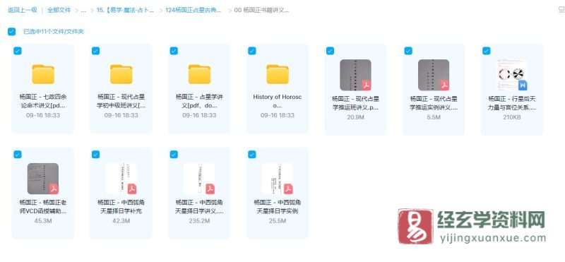 杨国正占星书籍讲义PDF资料大全(20个讲义文档)_易经玄学资料网