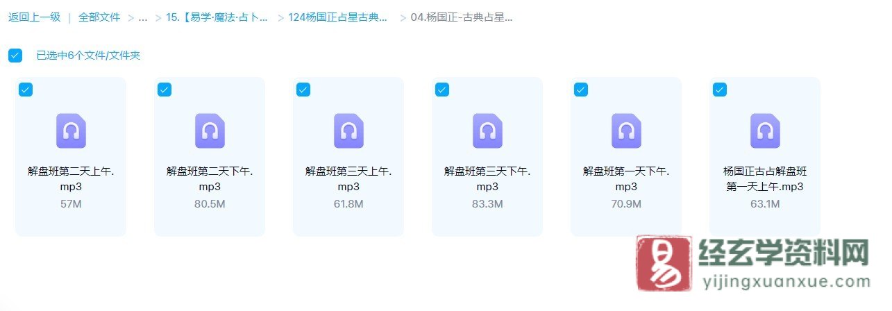 杨国正-古典占星面授解盘班（录音6集）_易经玄学资料网