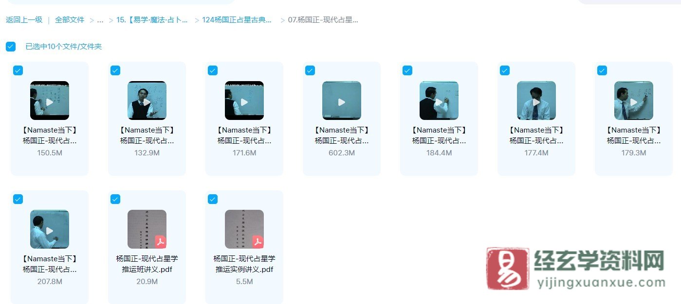 图片[1]_杨国正-现代占星学职业推运班（视频8集+讲义）_易经玄学资料网