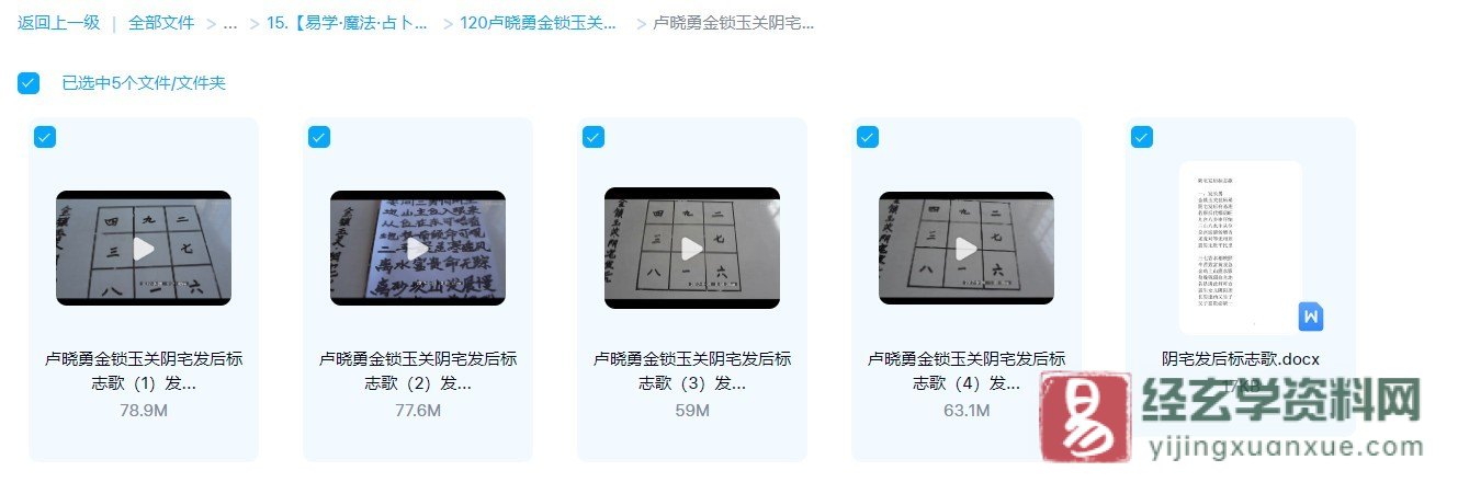 图片[1]_卢晓勇-金锁玉关阴宅发后标志歌（4集视频+1文档）_易经玄学资料网