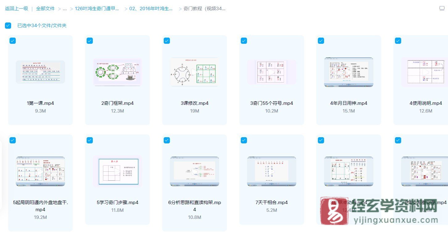 图片[2]_叶鸿生2017年奇门遁甲课程 第三代（4视频+文档）_易经玄学资料网