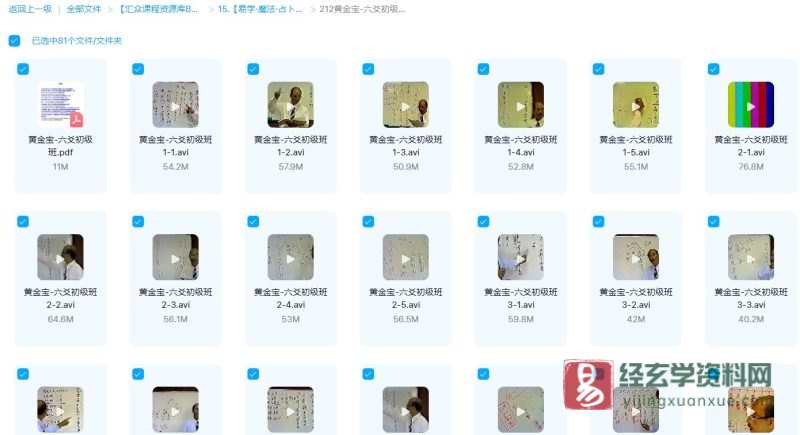 黄金宝-六爻初级班课程_易经玄学资料网