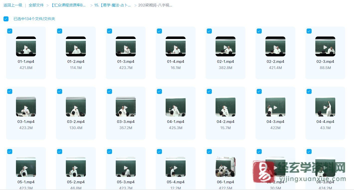 图片[2]_梁湘润八字视频讲座（38讲133个视频）_易经玄学资料网