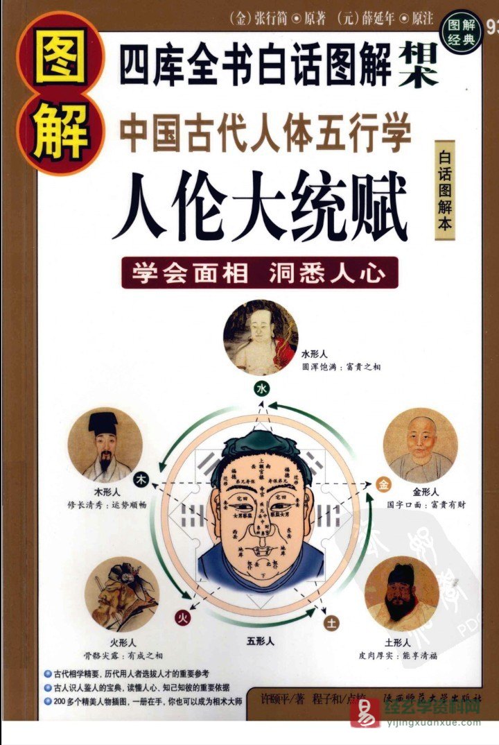 四库全书白话图解 中国古代人体五行学《人伦大统赋》电子版PDF（530页）_易经玄学资料网