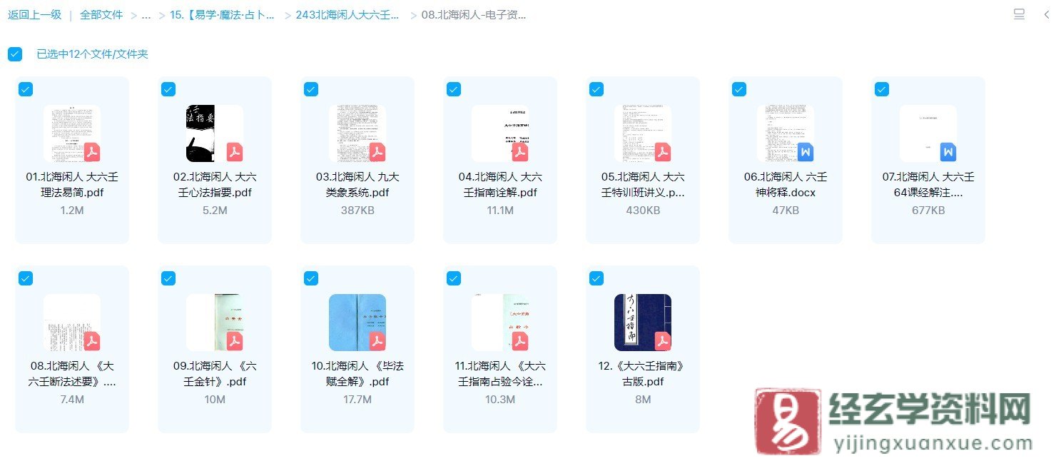 图片[2]_北海闲人大六壬教程（录音90节+PPT教材+电子书资料12本）_易经玄学资料网
