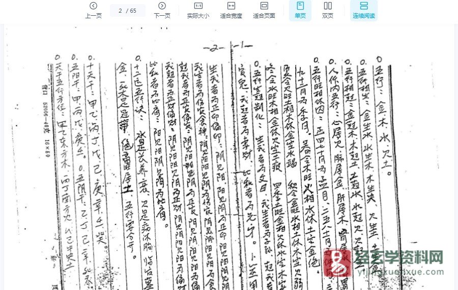 苏国圣-盲派四柱函授资料手稿电子版PDF（65页）_易经玄学资料网