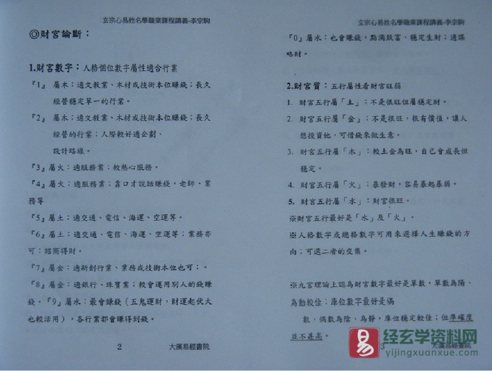 图片[2]_李宗驹-玄宗心易姓名学 初级面授班（视频录像10讲+配套教材）_易经玄学资料网