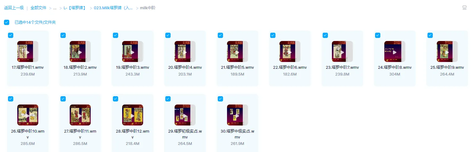 图片[2]_Milk老师塔罗牌入门+中阶课程（视频30集）_易经玄学资料网