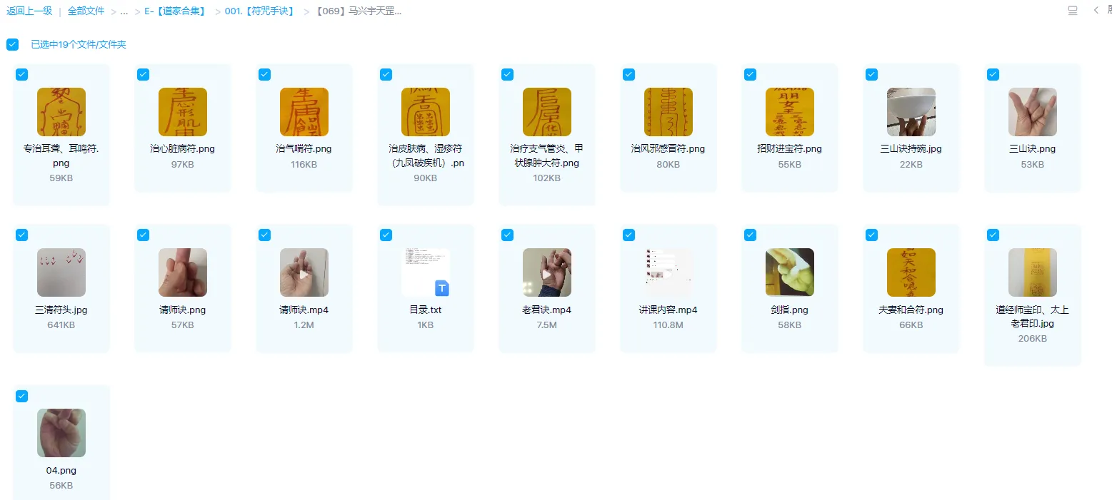 图片[1]_华山派马兴宇天罡符法治病（视频1集+符图集）_易经玄学资料网