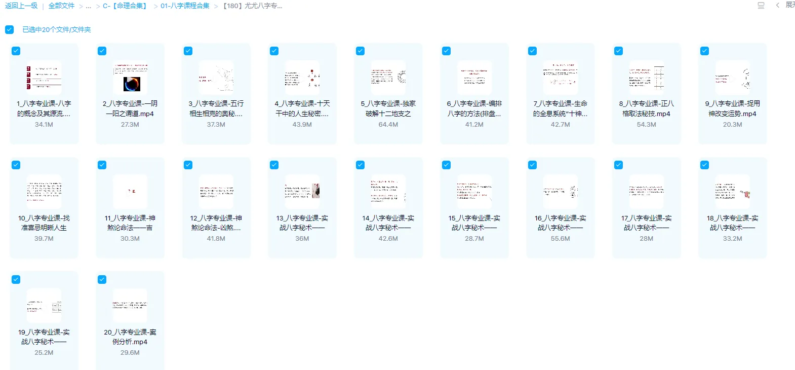 图片[1]_尤尤老师-八字专业课（视频20集）_易经玄学资料网