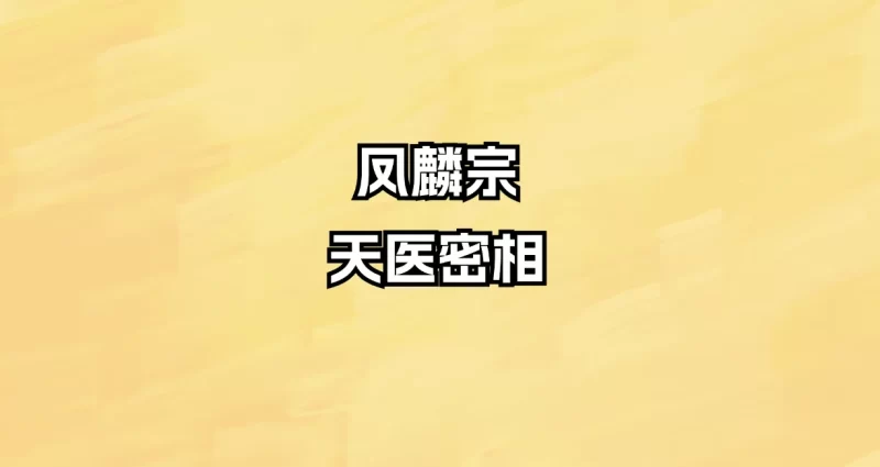 凤麟宗-天医密相二天课程_易经玄学资料网