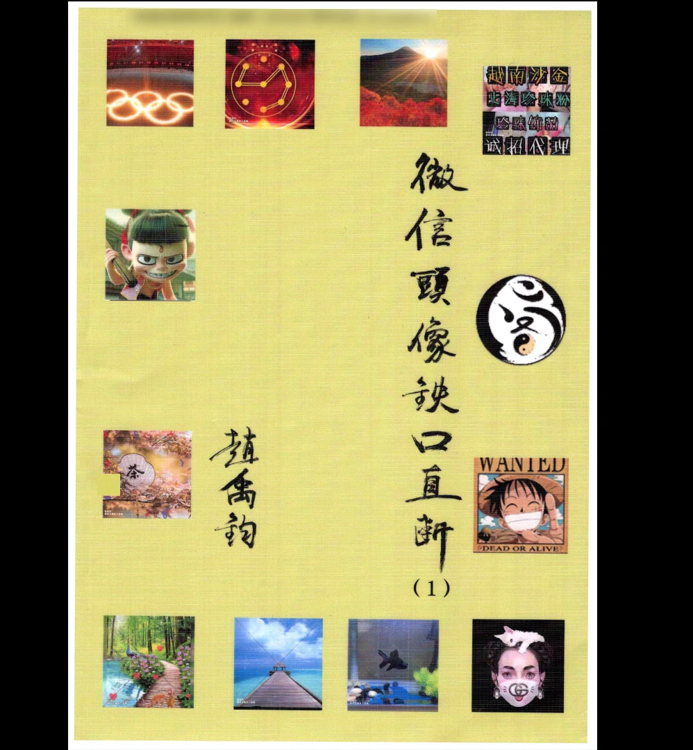 赵禹钧《微信头像铁口直断》PDF电子书（117页）_易经玄学资料网