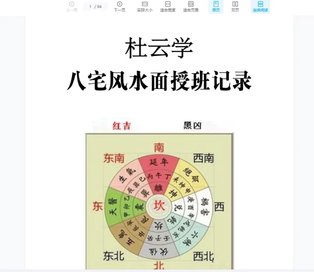 杜云学老师弟子班-《八宅风水面授班记录》_易经玄学资料网