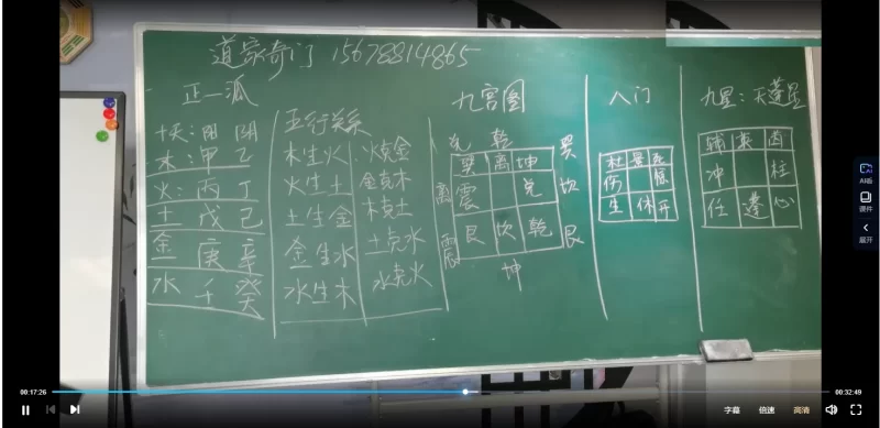 善天道《道家奇门初级班》视频18集+课件_易经玄学资料网