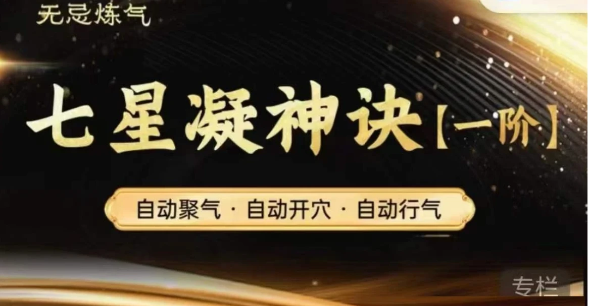 无忌七星凝神诀（一阶）视频8集_易经玄学资料网