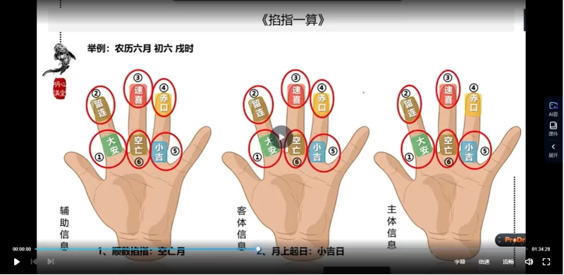 明心-教你掐指一算之道传小六壬预测-诸葛马前课(视频1集)_易经玄学资料网