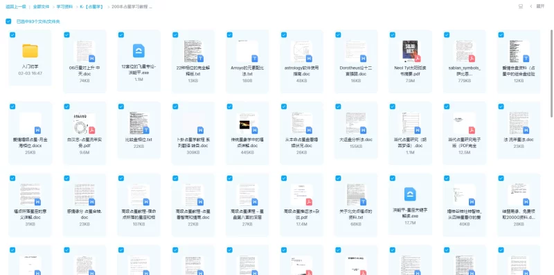 200本占星学习教程文档 占星入门课程爱情合盘星座案例预测教程_易经玄学资料网