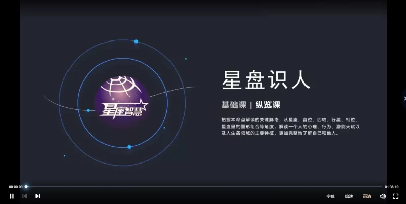 星座智慧馆-星盘识人纵览课_易经玄学资料网
