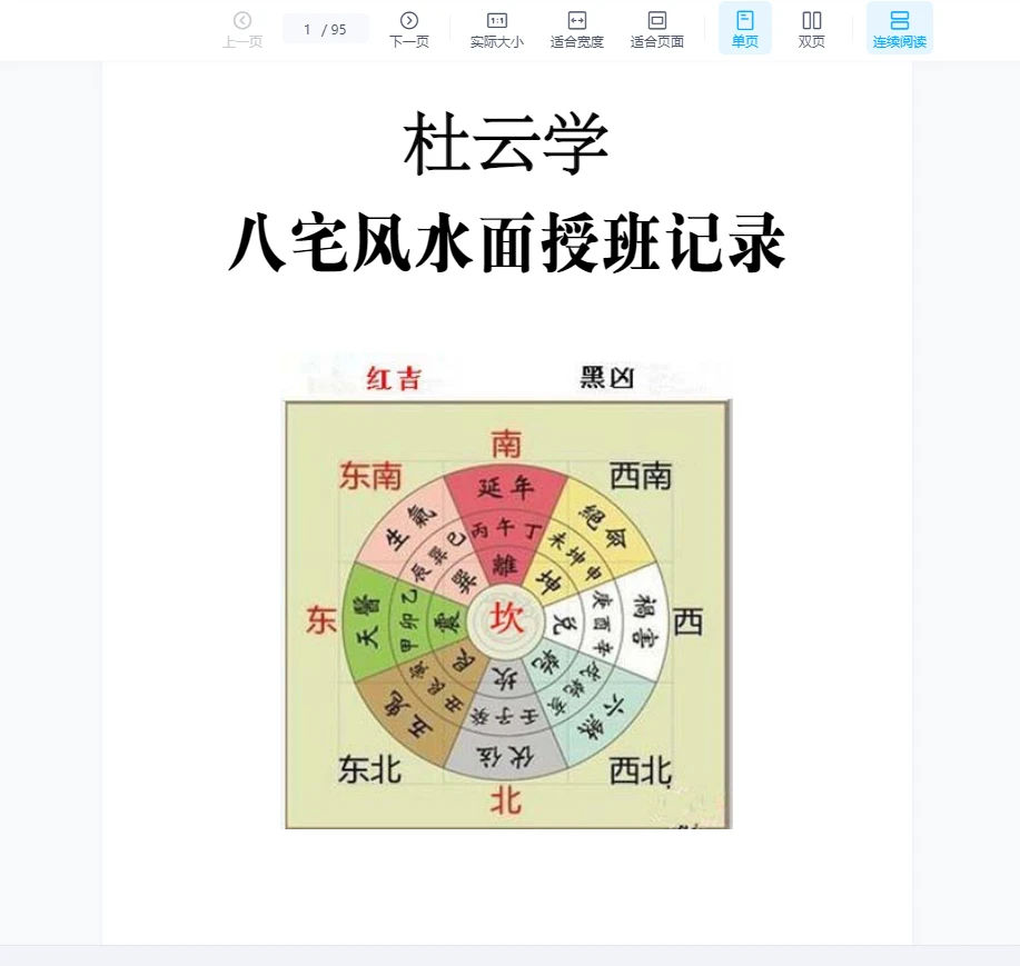 杜云学弟子班《八宅风水面授班记录》（完整版94页）_易经玄学资料网