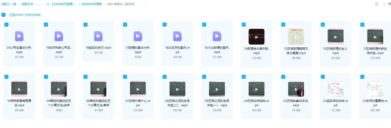 李明光《姓名学线上密训课》视频20集_易经玄学资料网