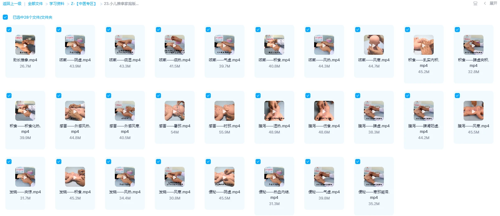 图片[1]_小儿推拿家庭版视频教程（内含助长手法）（视频28集）_易经玄学资料网