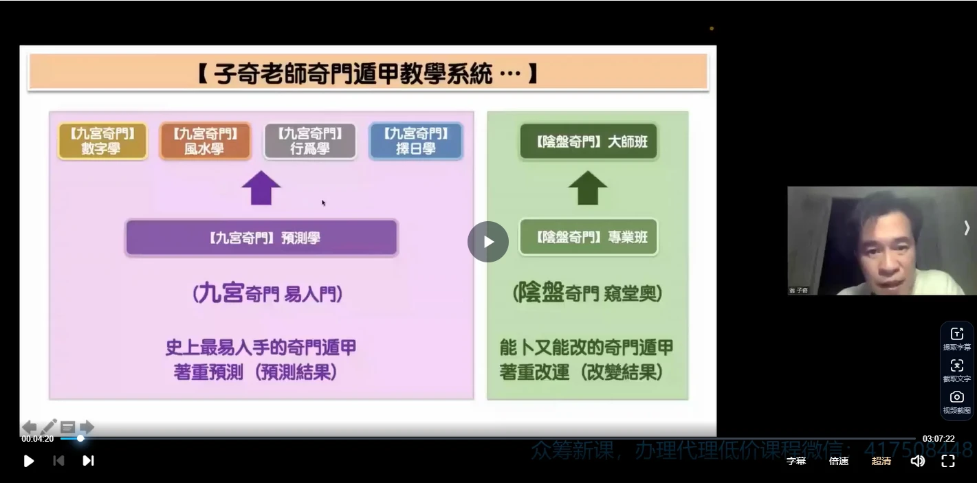子奇老师2023年九宫奇门风水学5月份课程（视频5集）_易经玄学资料网