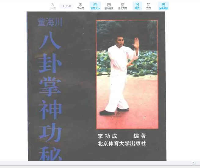 李功成《董海川八卦掌神功秘诀》PDF电子书_易经玄学资料网