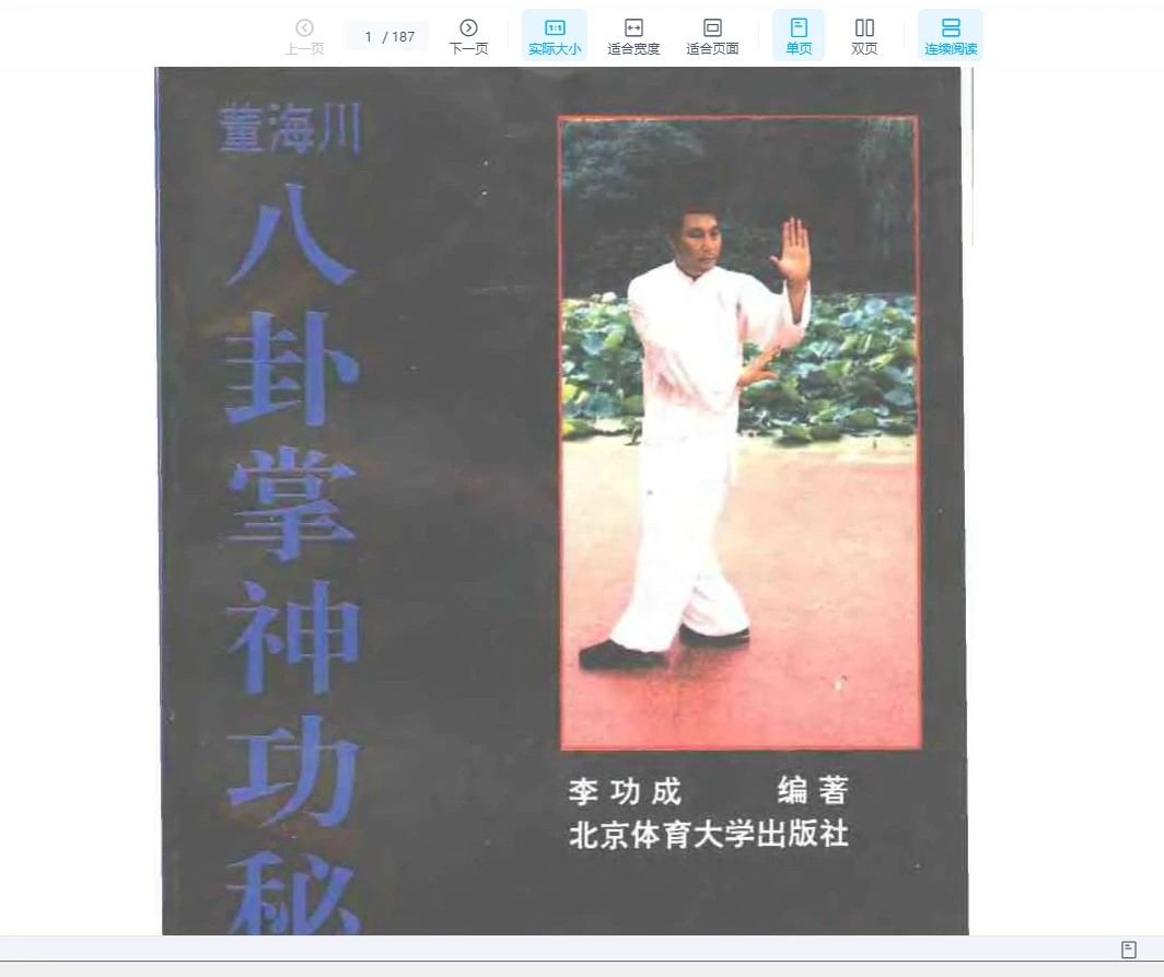 李功成《董海川八卦掌神功秘诀》PDF电子书（187页）_易经玄学资料网