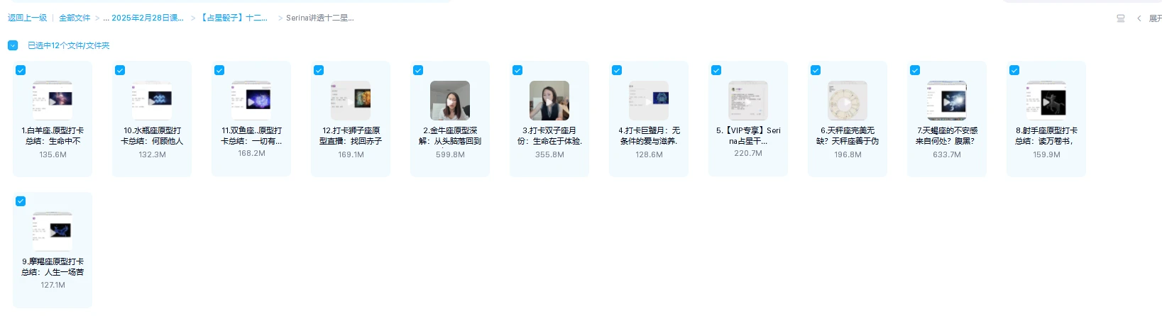 图片[1]_【serina占星骰子】十二星座原型+占星骰子两套课（视频24集）_易经玄学资料网